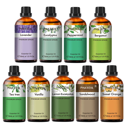 30Ml Lavender Lemon Eucalyptus Sandalwood Bergamot Aromatherapy Essential Oil for Diffuser,Candle Making,Diy Soap & Bomb
