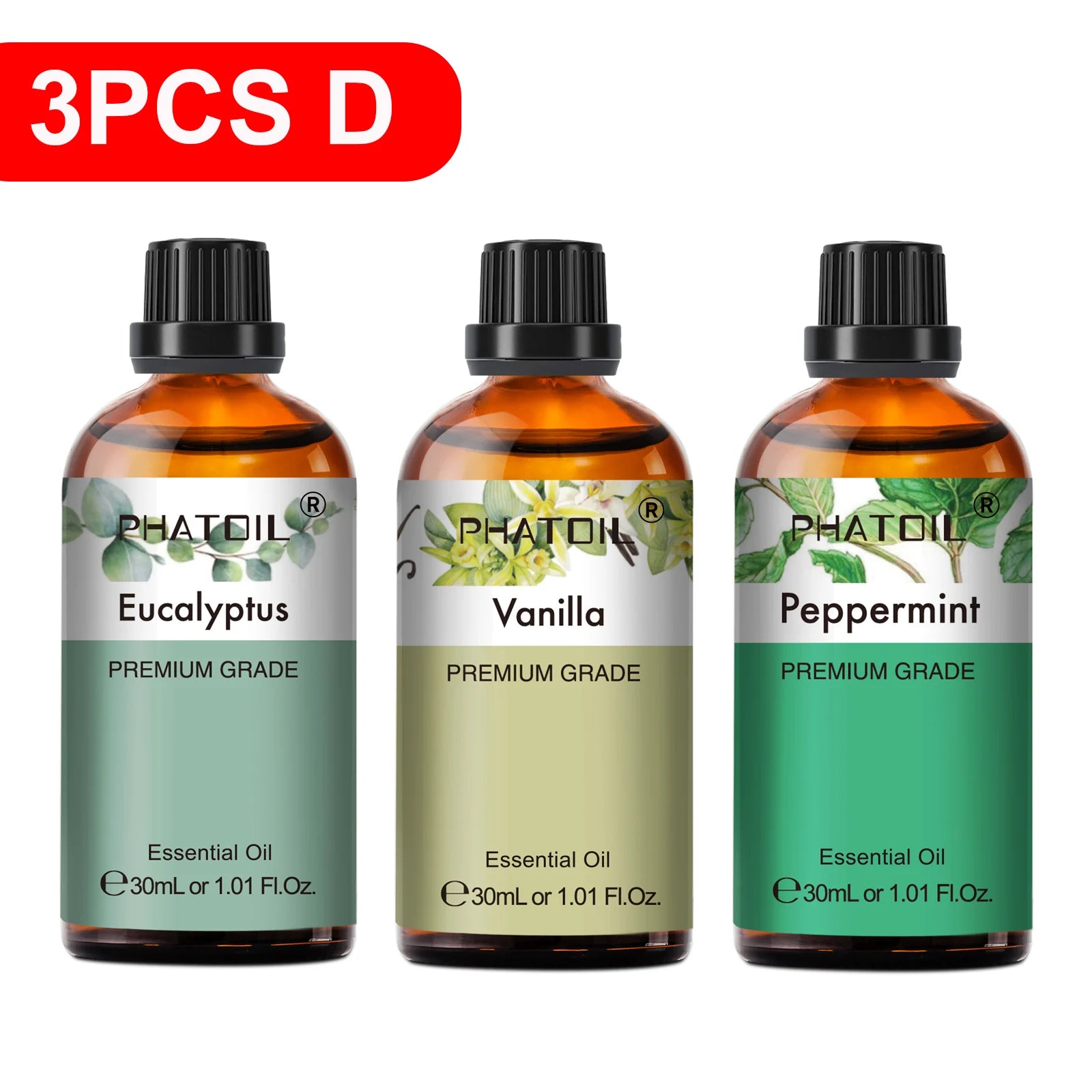 30Ml Lavender Lemon Eucalyptus Sandalwood Bergamot Aromatherapy Essential Oil for Diffuser,Candle Making,Diy Soap & Bomb