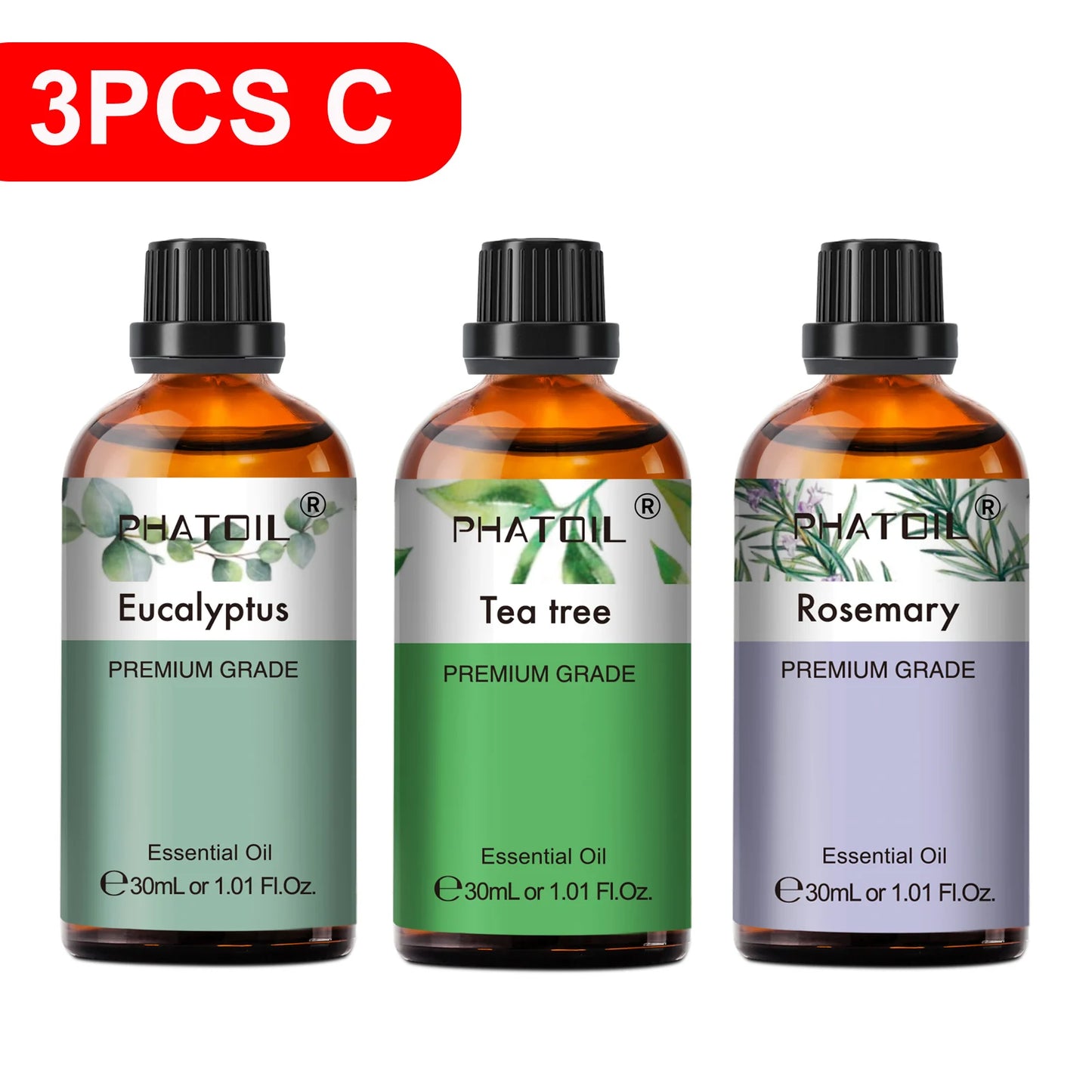 30Ml Lavender Lemon Eucalyptus Sandalwood Bergamot Aromatherapy Essential Oil for Diffuser,Candle Making,Diy Soap & Bomb