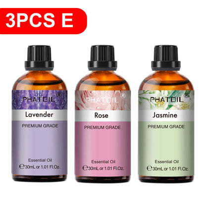30Ml Lavender Lemon Eucalyptus Sandalwood Bergamot Aromatherapy Essential Oil for Diffuser,Candle Making,Diy Soap & Bomb