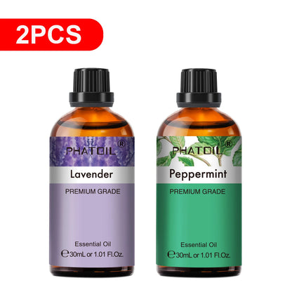 30Ml Lavender Lemon Eucalyptus Sandalwood Bergamot Aromatherapy Essential Oil for Diffuser,Candle Making,Diy Soap & Bomb