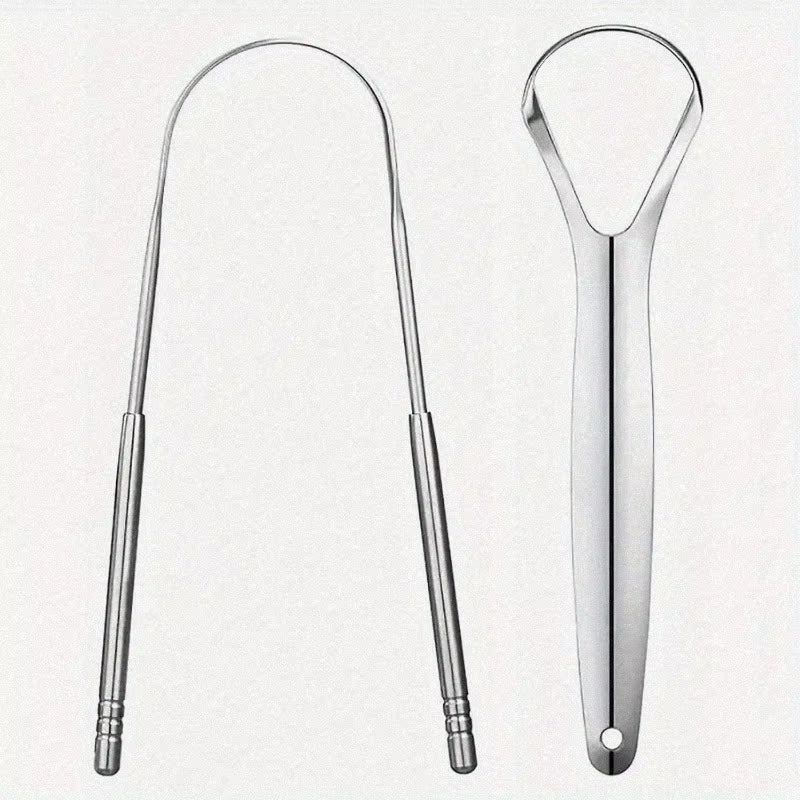 3PCS Tongue Scraper, Stainless Steel Tongue Scrapers, Tounge Scraper Cleaner, Professional Tongue Brush,Tongue Coating Remover