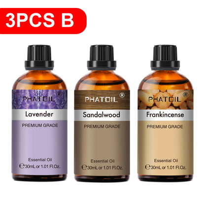 30Ml Lavender Lemon Eucalyptus Sandalwood Bergamot Aromatherapy Essential Oil for Diffuser,Candle Making,Diy Soap & Bomb
